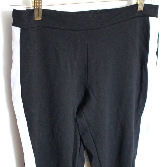 Black Leggings with White Stripe - Picture 3 of 6